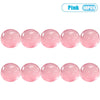 A set of ten pink silicone squishy stress relief balls.