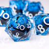 Liquid Core Polyhedral Dice Set – 7 Sharp-Edge Resin Dice with Swirling Quicksand