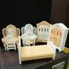 Miniature Dollhouse Furniture Set for Bedroom, Living Room, Kitchen & Bathroom