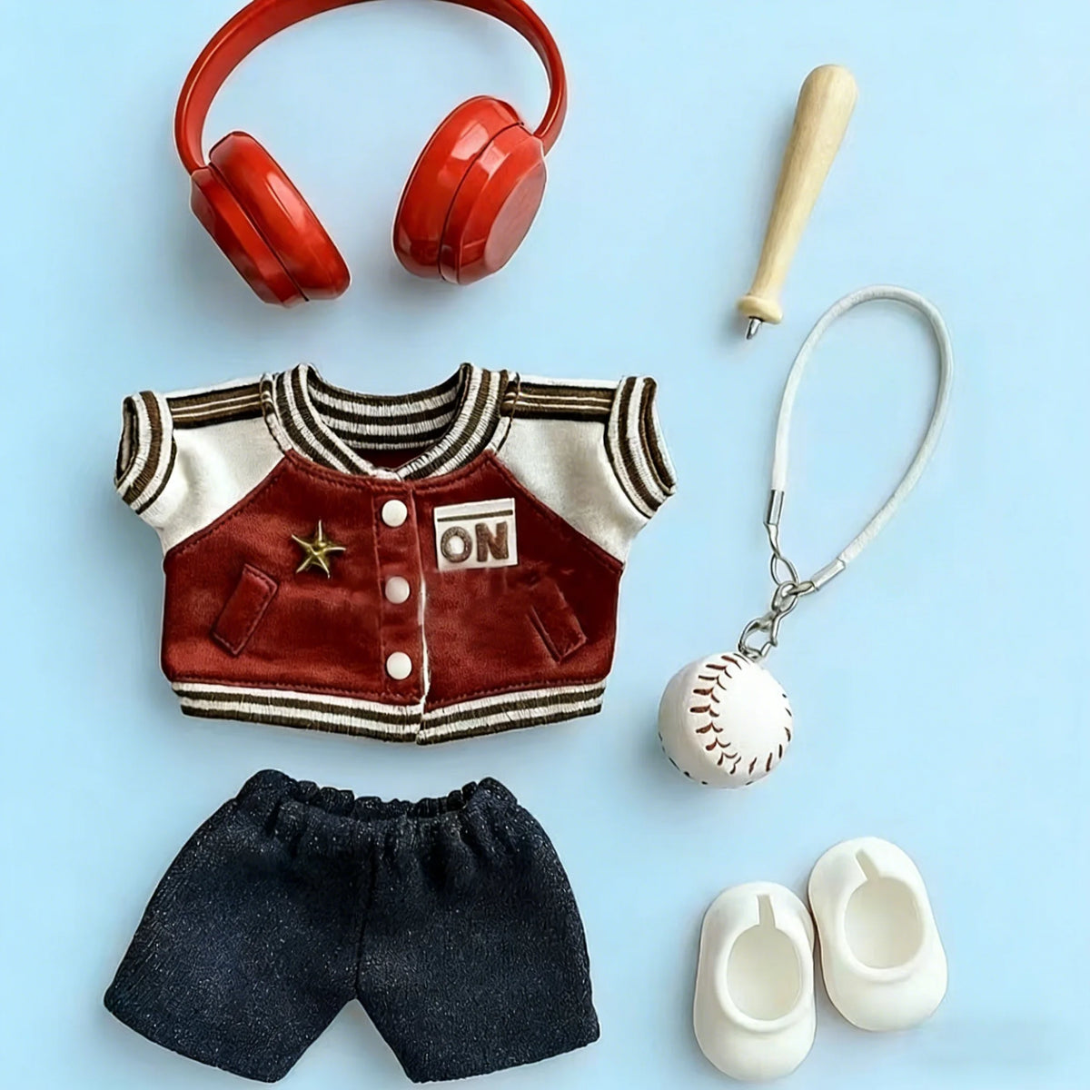 Baseball Outfit Set for Labubu Dolls (15-17cm)