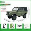 A green 1/12 scale RC rock crawler truck with LED lights and accessories shown in a box.