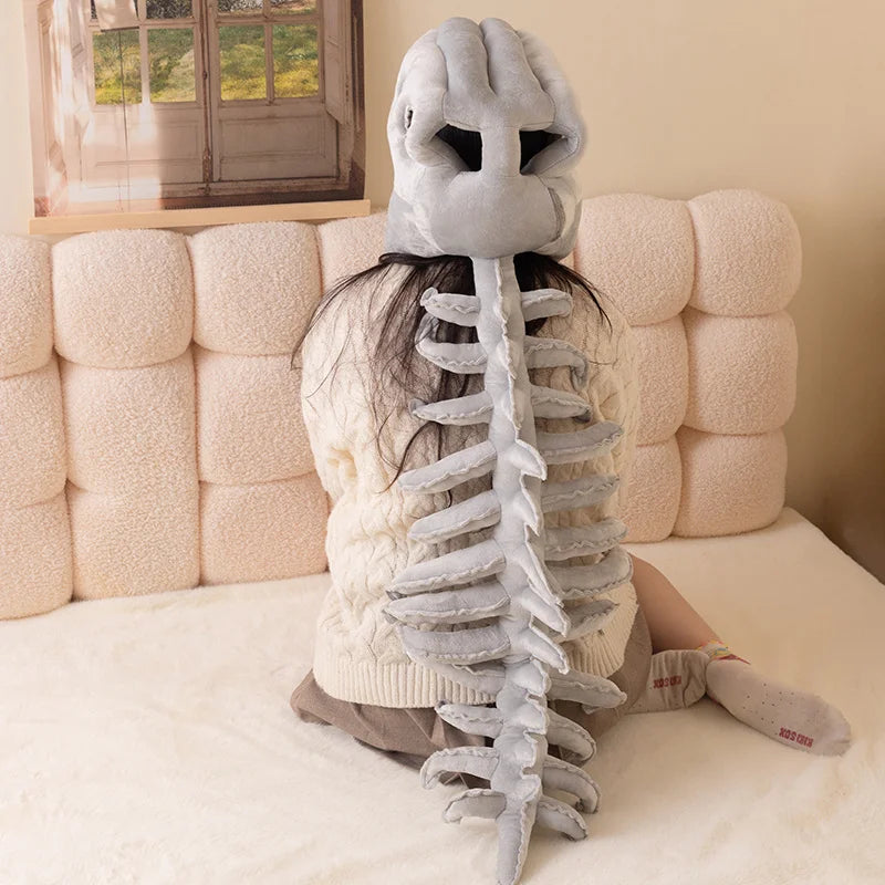 Plush Skeleton Dinosaur Headgear Halloween Costume