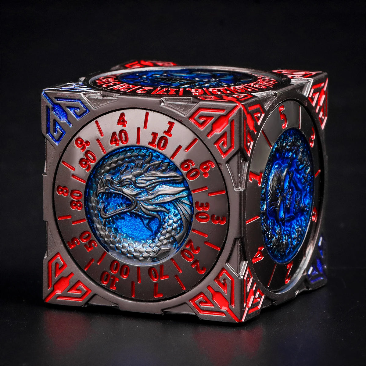 7-in-1 Metal Spinner Dice Cube for D&D