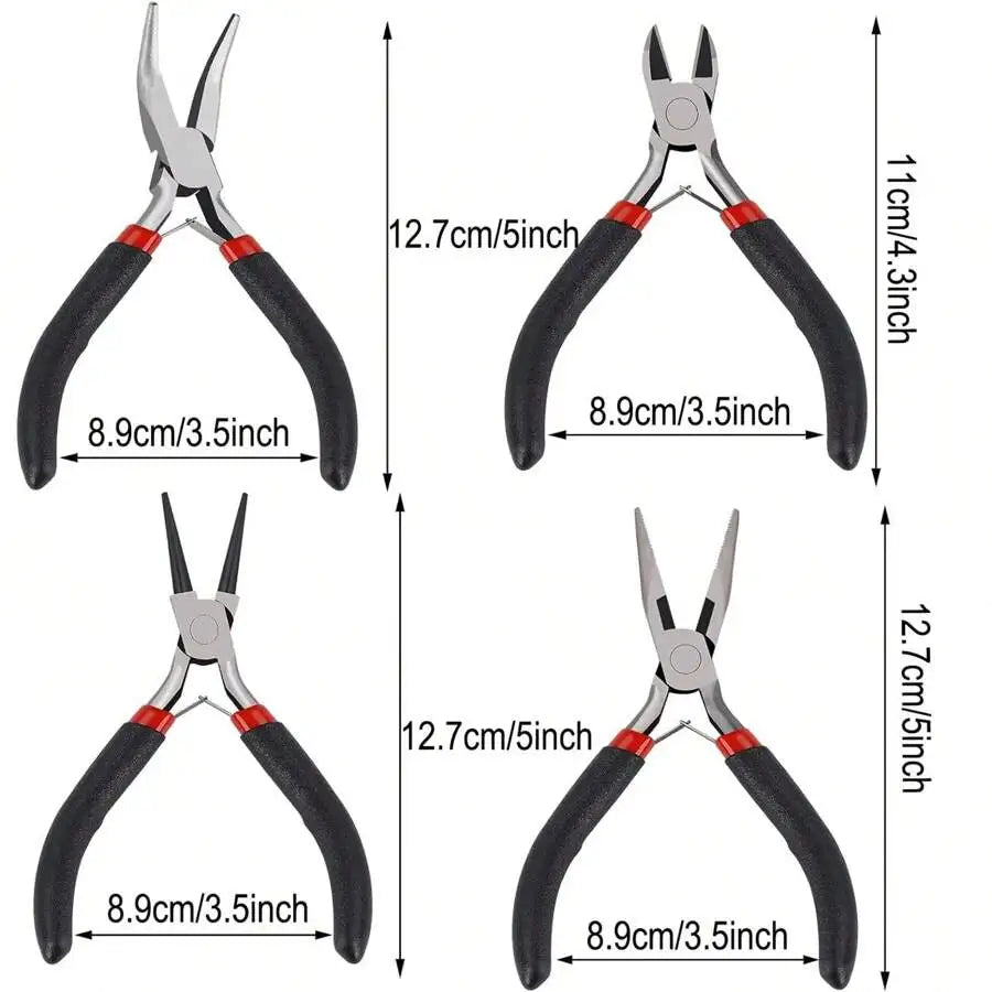 Complete Jewelry Making Tool Set with Pliers and Ring Sizer