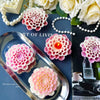 Pink and white flower silicone molds for crafting candles, soap, and resin