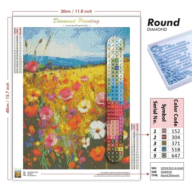 Sea Landscape Diamond Painting Kit — Full Drill, Wall Art