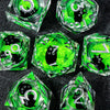 Cat Liquid Core Polyhedral Dice Set with Sharp Edges