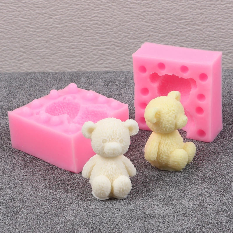 3D Bear Silicone Mold for DIY Crafts