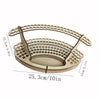 A wooden art brush and pencil organizer with 67 slots, featuring a curved tray design.