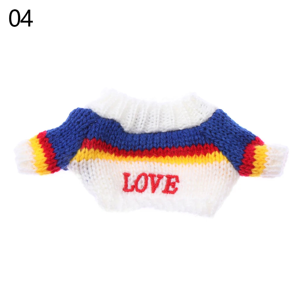 Fashionable Sweater and Vest Set for 20cm Plush Dolls