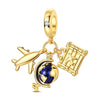 Sterling Silver Travel Charm Bead for Bracelets and Necklaces