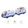 Wooden Train Set with Racing Track for Kids