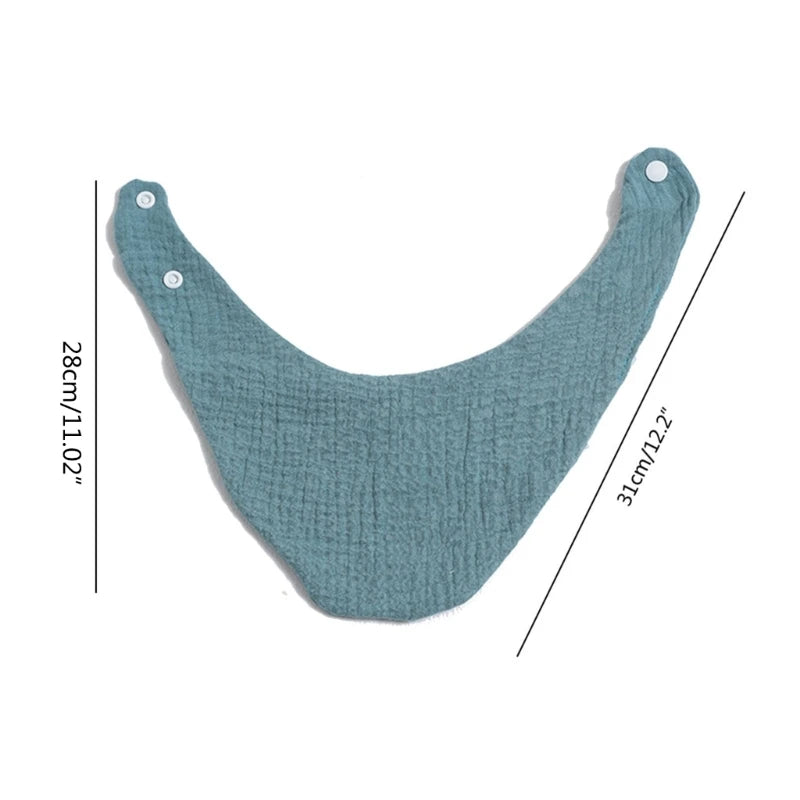 Organic Cotton Muslin Baby Bib with Bandana Style