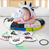 High-Contrast Tummy Time Pillow for Baby Sensory Development