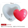 A pink heart-shaped silicone mold with a white base, used for DIY crafts.