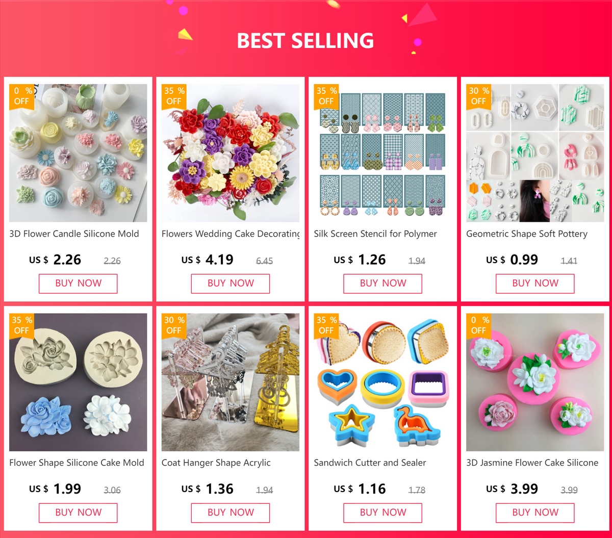 3D Flower Silicone Mold for Baking, Fondant, and Soap Making