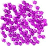 A cluster of small, faceted purple crystal bicone glass beads for jewelry making.