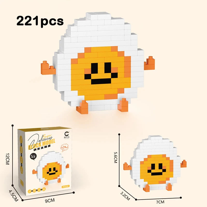 Cute Food Micro Building Blocks – Fruit & Cake Miniature Sets
