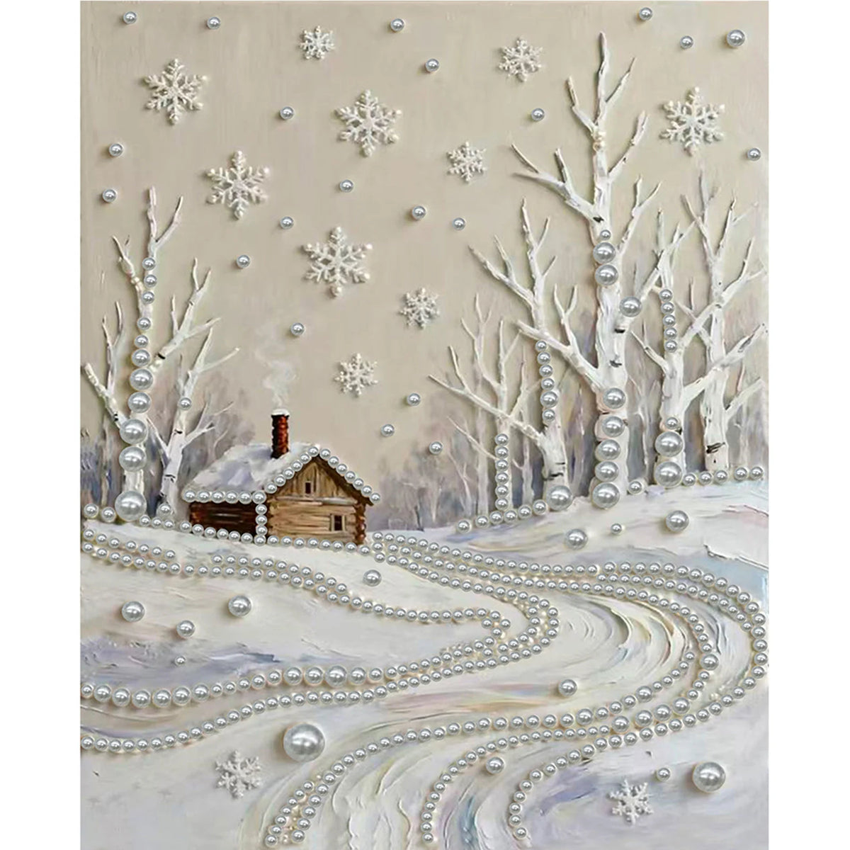 DIY Pearl Gem Painting Kit for Adults | 30x40cm Unframed Canvas Wall Art