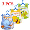 Waterproof Baby Bibs (3-Pack) – Cartoon Animal Feeding Aprons for Toddlers