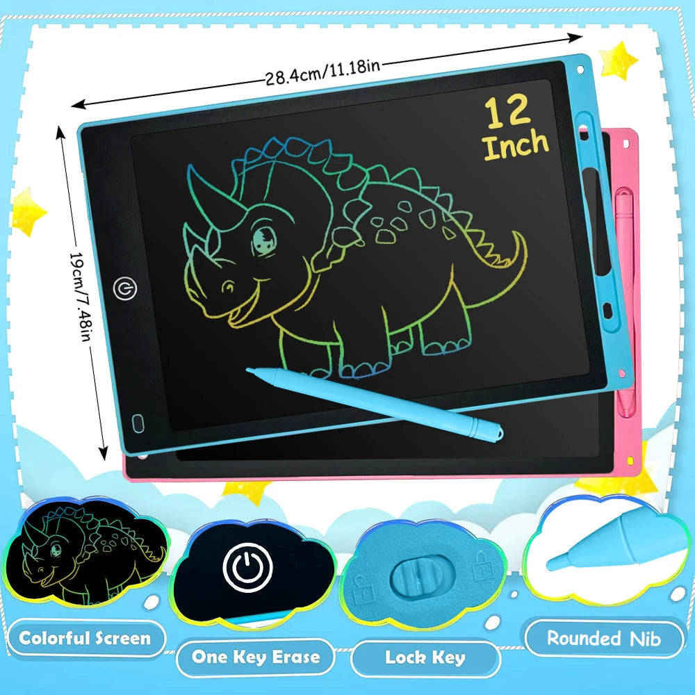LCD Writing Tablet for Kids – Reusable Drawing Board with Stylus