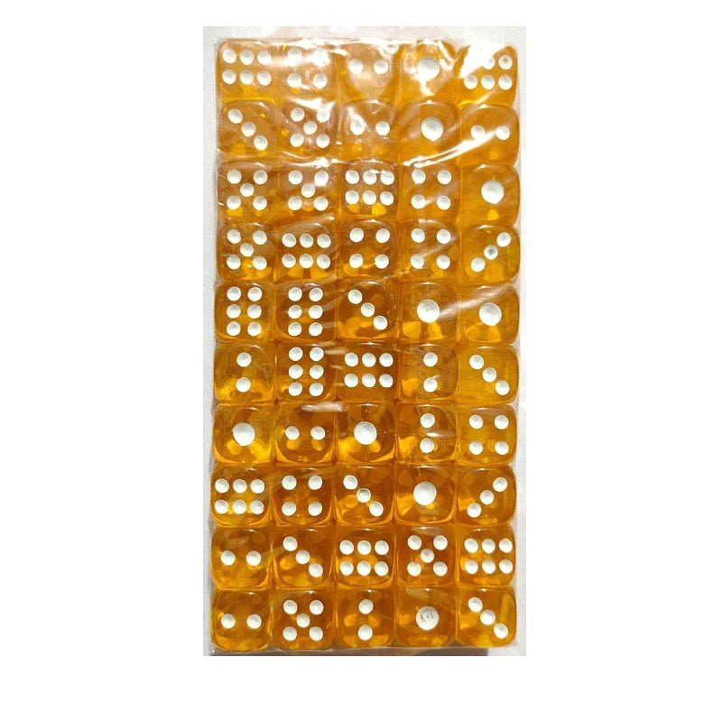 Translucent Acrylic D6 Dice Set – 100 Multicolor Dice for RPG & Board Games