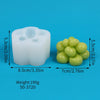 A white silicone mold shaped like a cactus or succulent, used for crafting candles, soap, and plaster.
