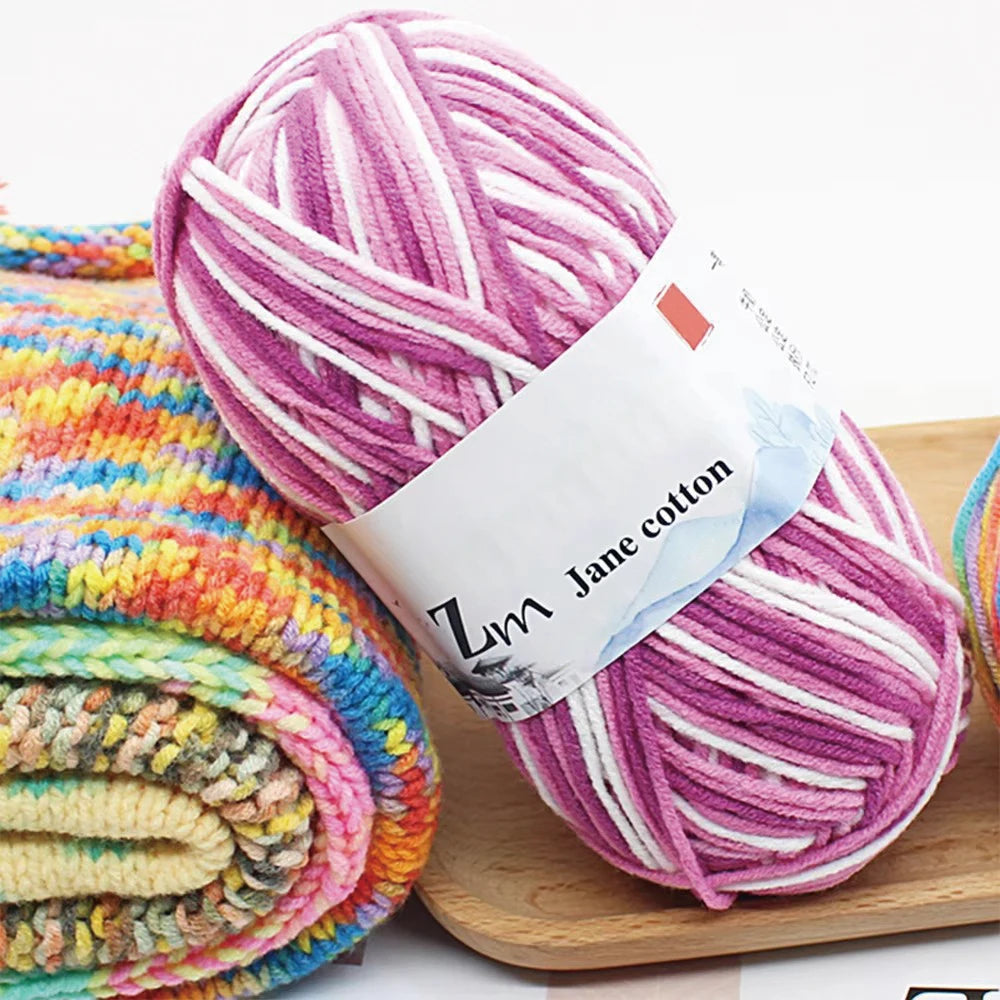 Soft Milk Cotton Yarn for Knitting and Crochet – 50g per Ball