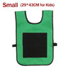 Small green sticky dodgeball vest for kids with a black rectangular insert