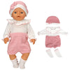Doll Outfit Set with Hat for 17-43 cm Baby Dolls