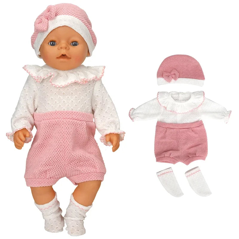 Doll Outfit Set with Hat for 17-43 cm Baby Dolls