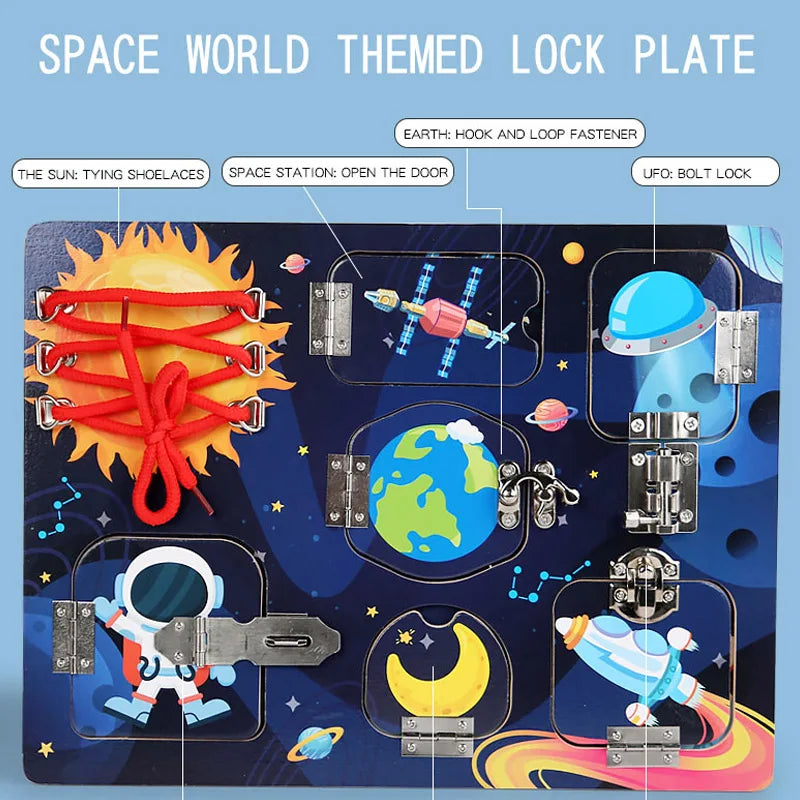 Montessori Wooden Solar System Puzzle for Kids