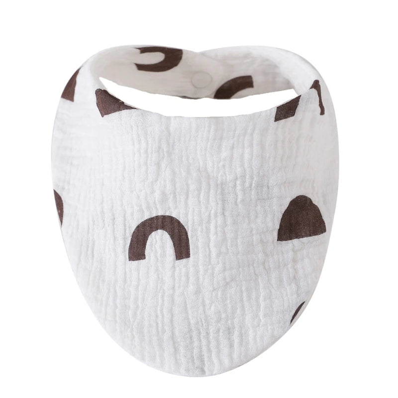 Organic Cotton Muslin Baby Bib with Bandana Style