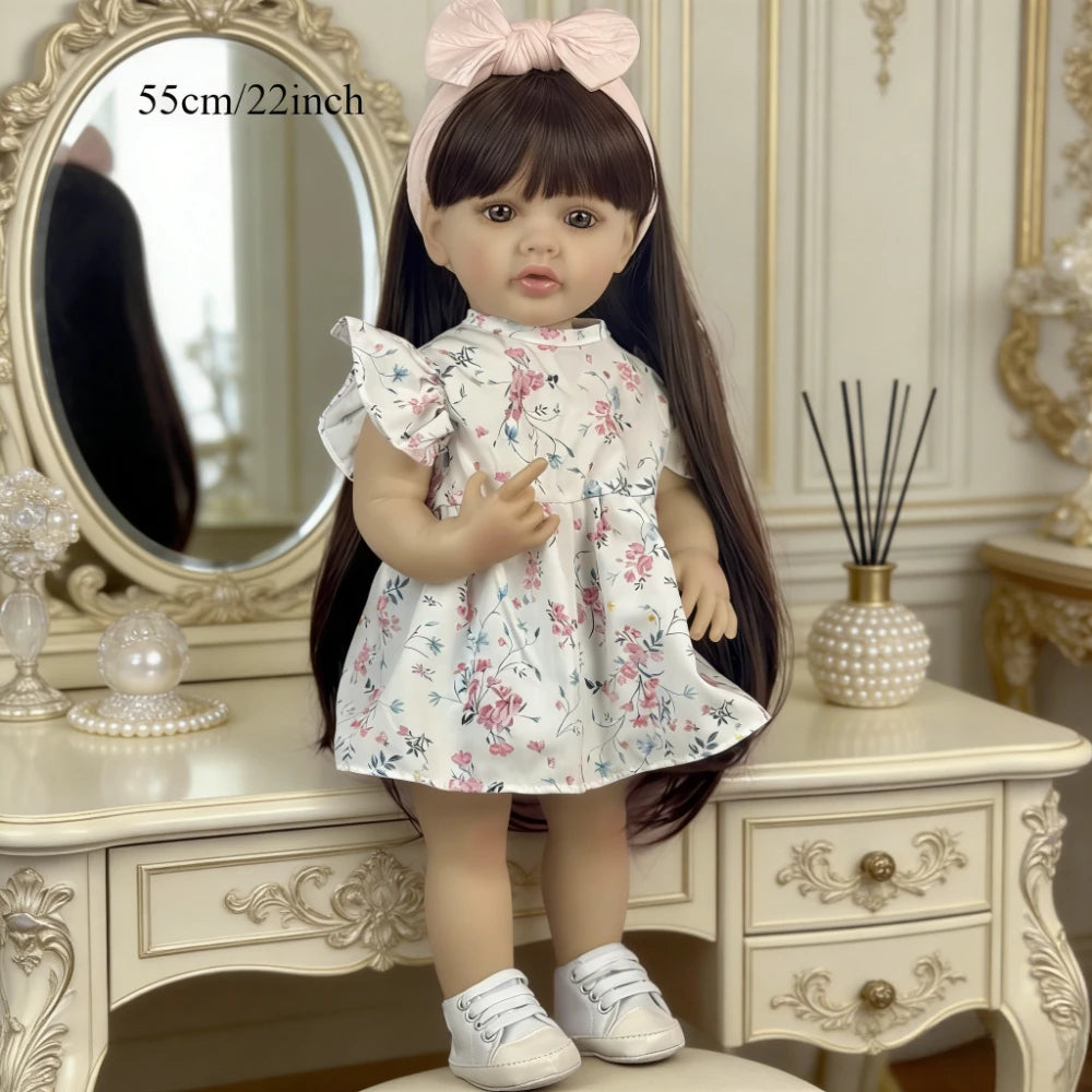 Full Vinyl Princess Doll with Long Hair
