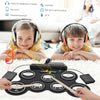 Foldable Silicone Electronic Drum Pad with Drumsticks and Sustain Pedals