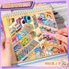 A colorful sticker book featuring 3D kawaii miniature scenes for scrapbooking and journaling.