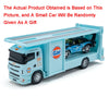 Diecast Metal Container Truck with Trailer – Pull-Back Action