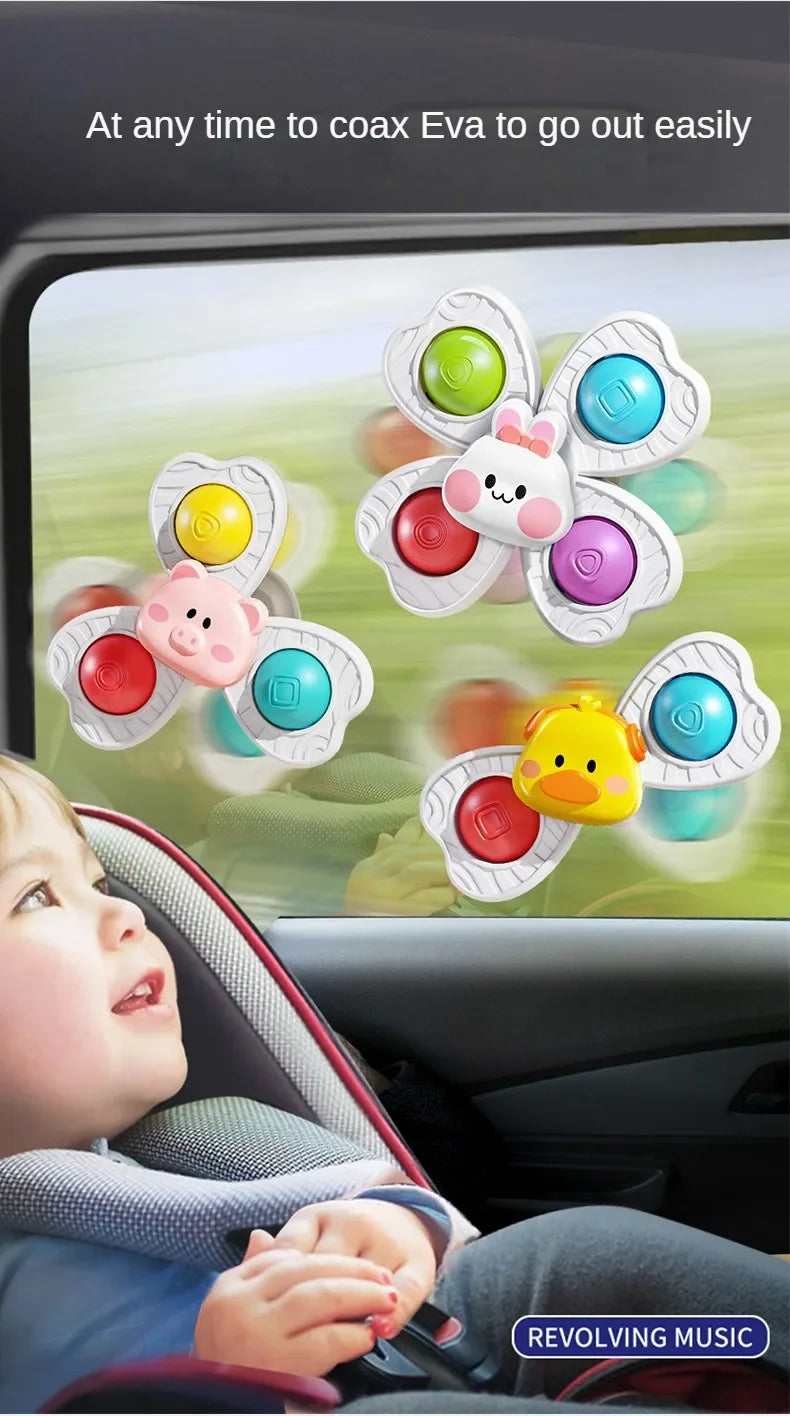 Spinning Suction Cup Bath Toys for Toddlers