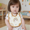 Soft Cotton Baby Bibs (5-Pack) with U-Shaped Catch-All Design