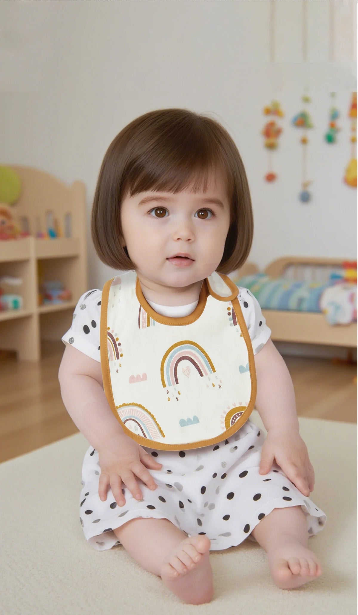Soft Cotton Baby Bibs (5-Pack) with U-Shaped Catch-All Design