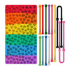 Silicone Sensory Activity Board with Geometric Shape Strips and Storage Bag