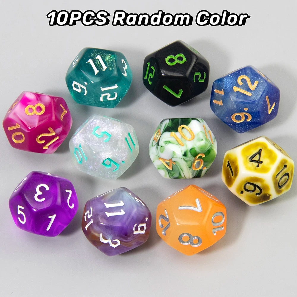 Polyhedral Resin Dice Set (10-Piece) for D&D and RPG