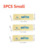 Three small salted butter sticks for fidget toys with dimensions of 3cm by 1.18inch.