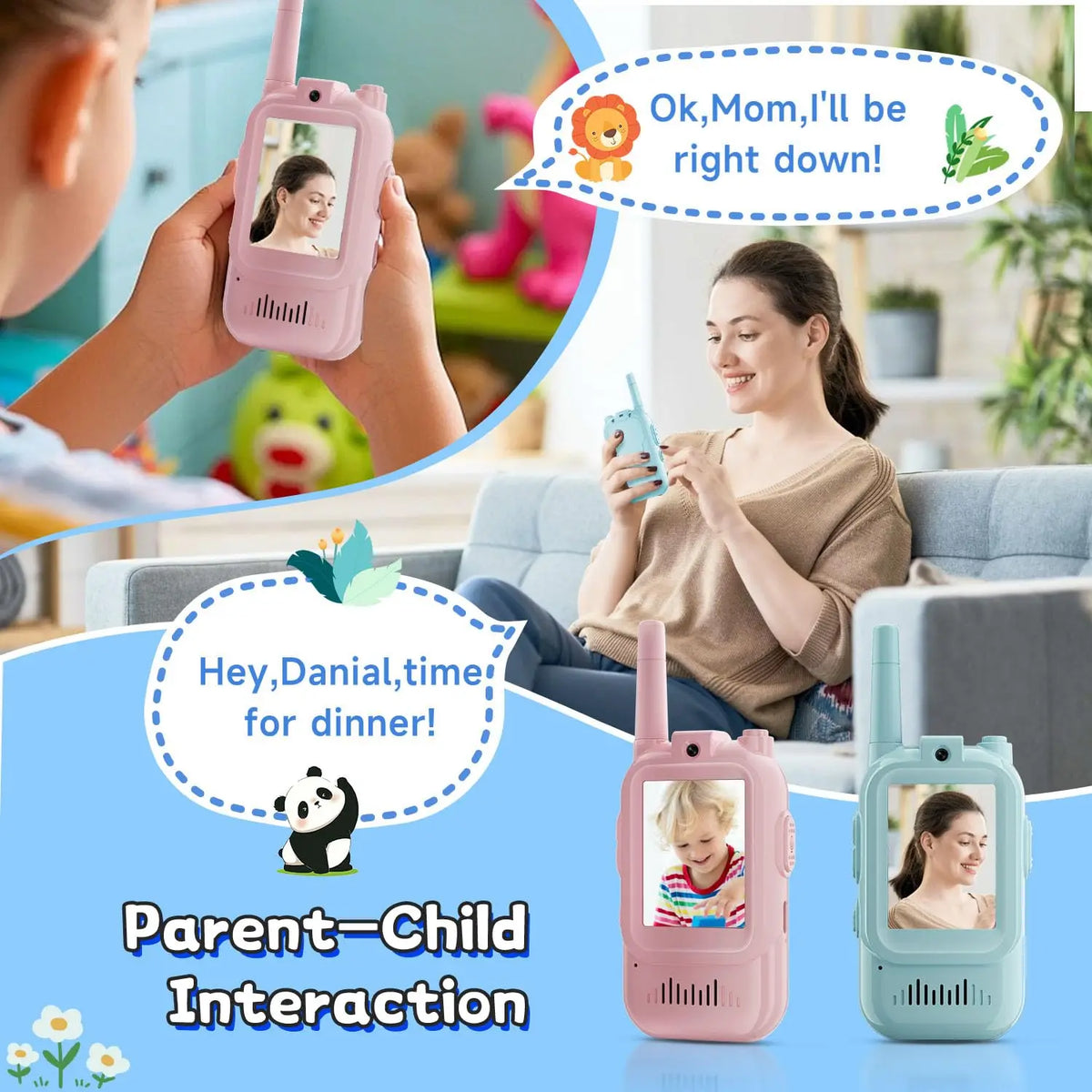 Kids Video Walkie-Talkies with Camera and Screen (2 Pack)