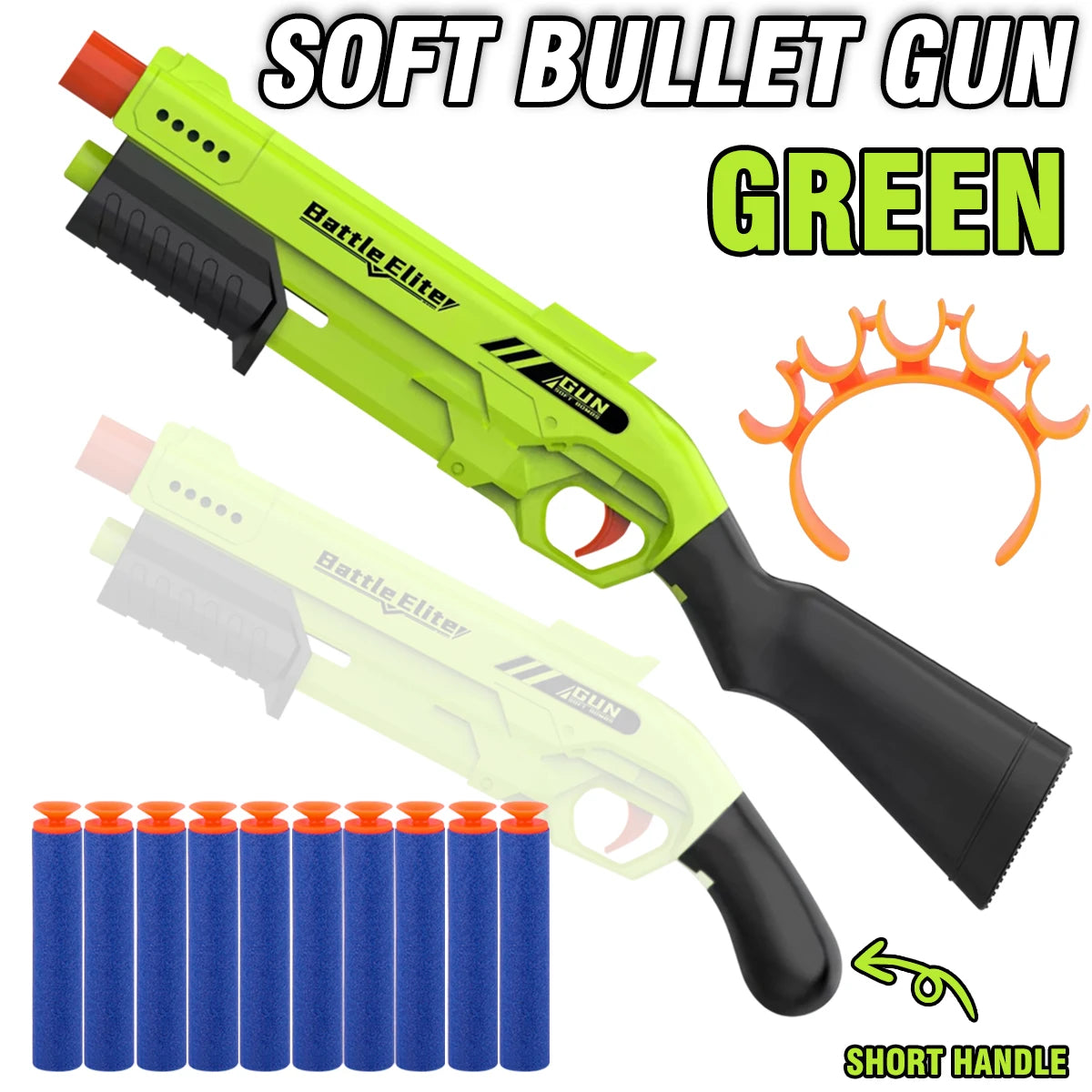 Kids Dual-Handle Foam Dart Blaster – Safe Outdoor Battle Toy