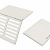 A white foldable Mahjong card holder with a non-slip stand shown from above.