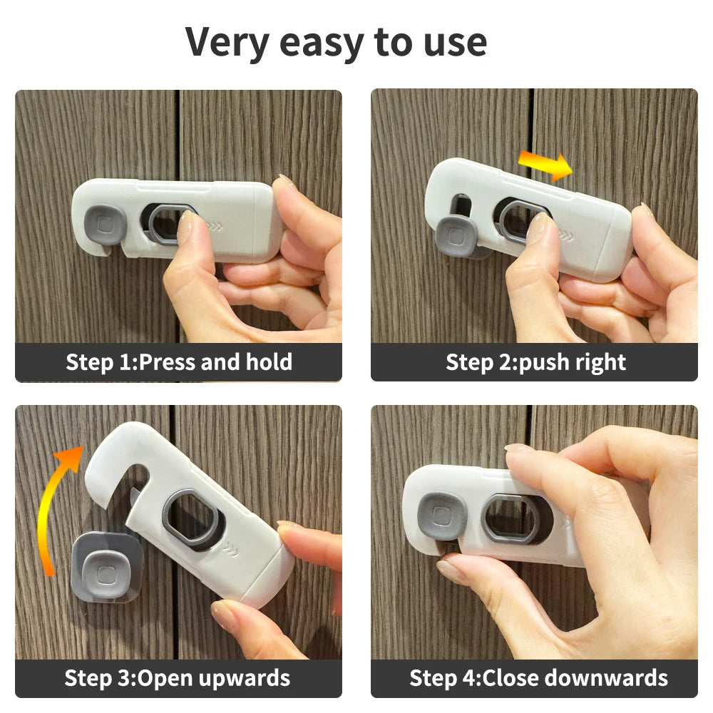 Child Safety Cabinet Locks with Strong Adhesive for Drawers, Fridges, and More