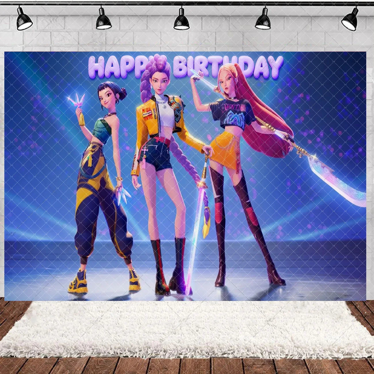 K-Pop Theme Party Backdrop for Birthday Celebrations