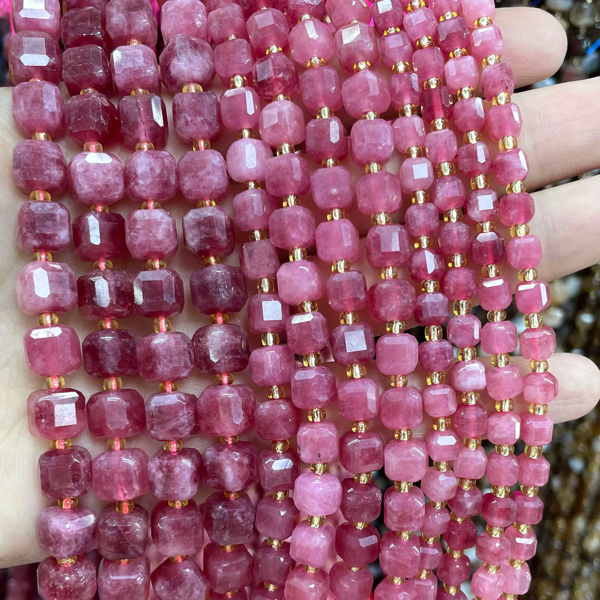 Natural Stone Faceted Beads for Jewelry Making
