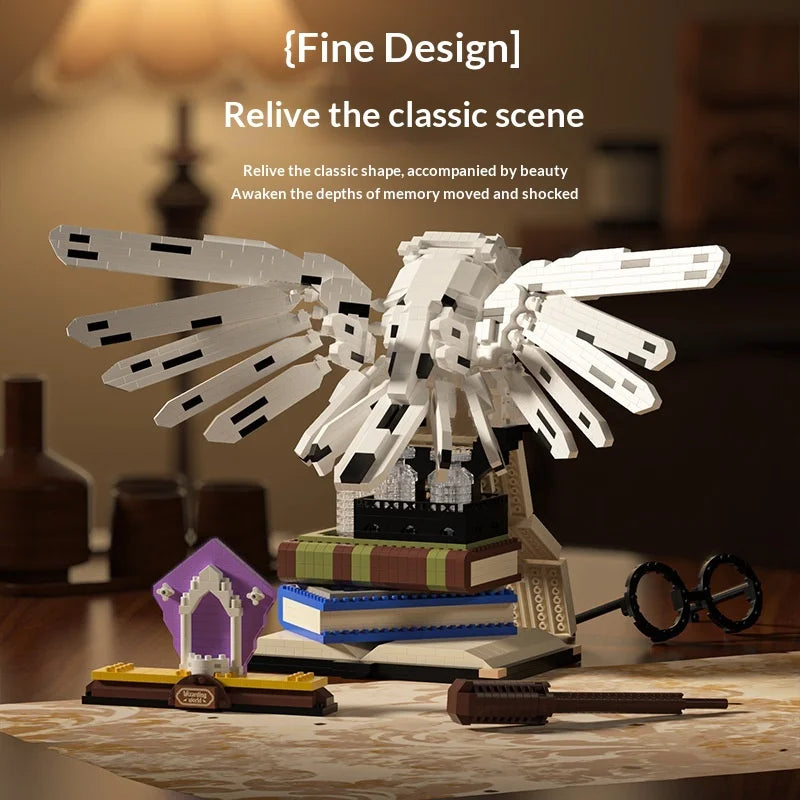 Giant White Owl Micro Building Blocks Set